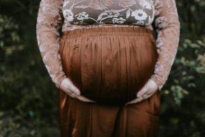 Belly of a pregnant woman