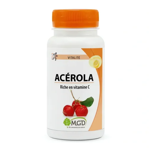 Acerola citron 30 comprimés MGD Nature complément alimentaire bio