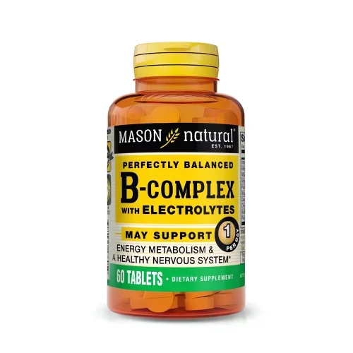 Complément alimentaire B-Complexe électrolytes – 60 comprimés Mason Natural