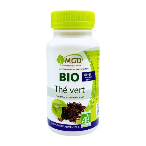 Bio Thé Vert 100 gélules MGD Nature complément alimentaire bio