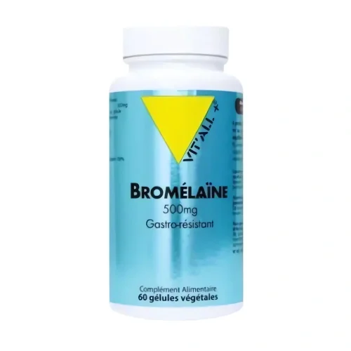 Broméline 500mg - Complément alimentaire 60 gélules Vit'all+ Broméline 500 mg 60 gélules complément alimentaire Vit'all+