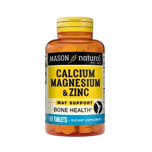 Calcium magnésium zinc 100 comprimés cmplément alimentaire Mason Natural