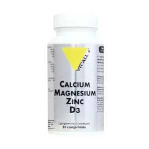 Calcium Magnesium Zinc D3 90 comprimés complément alimentaire Vit'all+