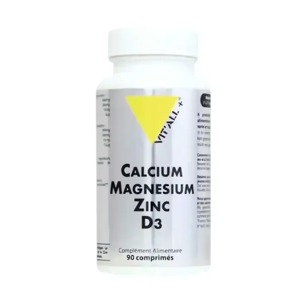Calcium Magnesium Zinc D3 90 comprimés complément alimentaire Vit'all+