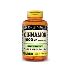 cannelle 1000mg 100 gélules complément alimentaire Mason Natural