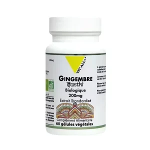 Gingembre Bio 200 mg 60 gélules complément alimentaire Vit'all+