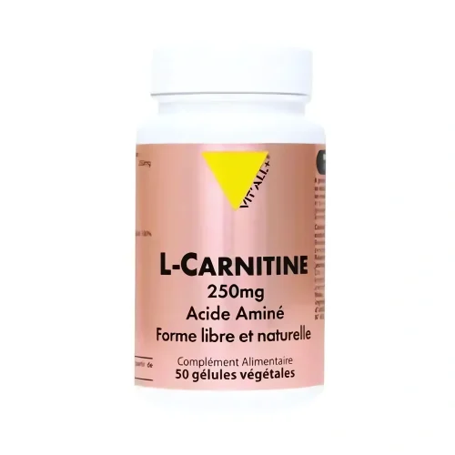 L-Carnitine 250 mg 50 gélules complément alimentaire Vit'all+