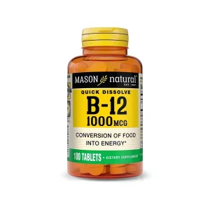 Vitamine B12 1000 µg 100 comprimés Mason Natural complément alimentaire