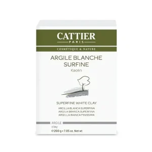 Argile blanche surfine bio 200g Cattier – soin purifiant visage et corps