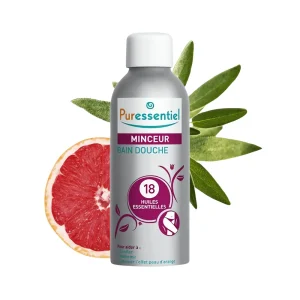 bain douche minceur 100 ml puressentiel, gel douche minceur