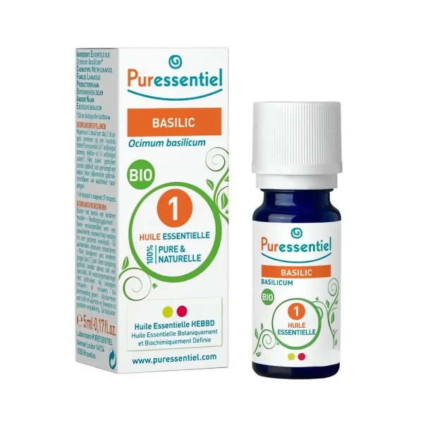Basilic bio 10 ml puressentiel, huile essentielle basilic bio