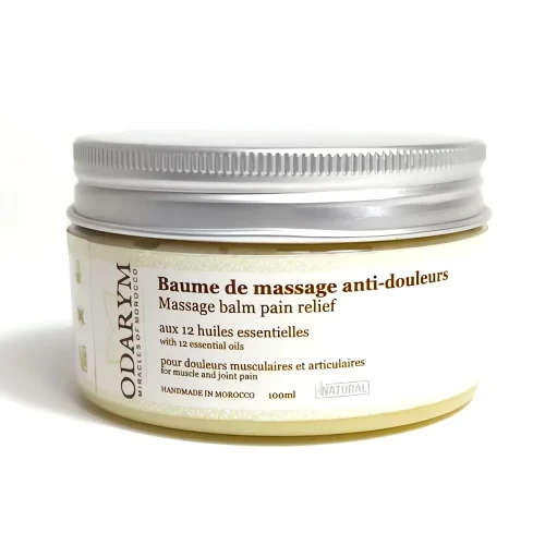 Baume de massage anti douleurs aux 12 HE 100 g Odarym soin relaxant muscles