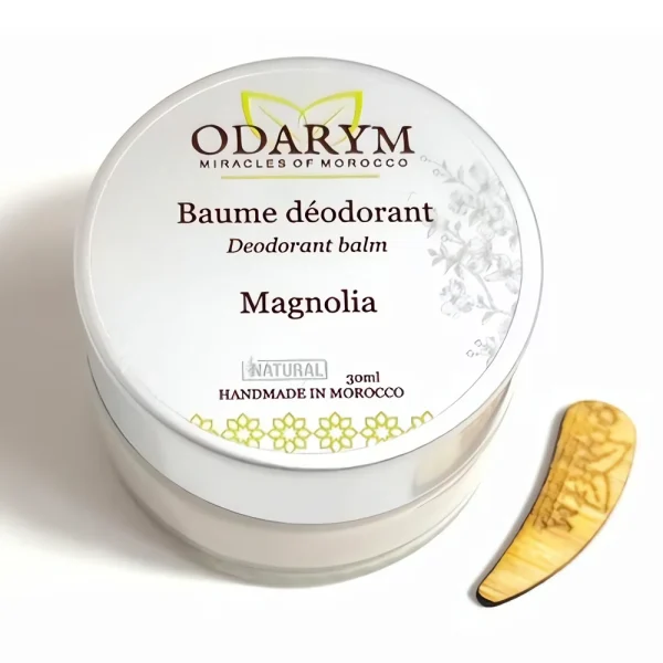 Baume déodorant Magnolia sans HE – 30 ml – Odarym,baume déodorant magnolia 30 ml odarym naturel bio maroc