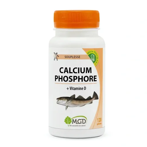 Calcium phosphore vitamine D 120 gélules MGD Nature complément alimentaire naturel