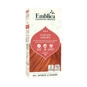 Coloration végétale 4.4 Châtain auburn 100 g Emblica reflets chauds