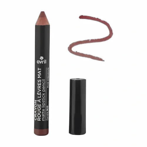 Crayon rouge à lèvres mat rose crépuscule bio Avril 2 g maquillage naturel certifié