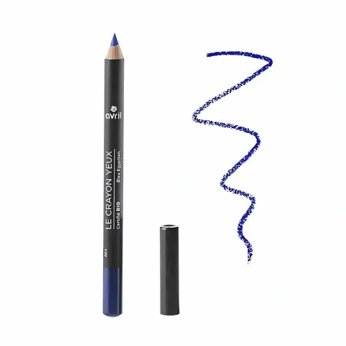Crayon Yeux Bleu Égyptien Bio Avril - Bleu intense mystérieux 1 g Crayon yeux bleu égyptien bio Avril 1 g maquillage naturel certifié