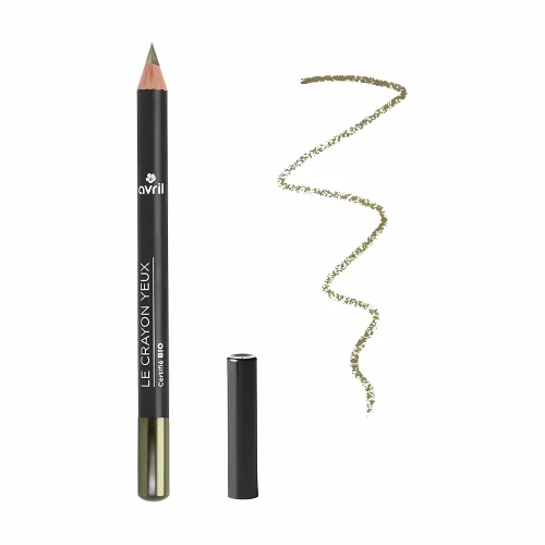 Crayon Yeux Vert Camouflage Bio Avril - Teinte kaki naturelle 1 g Crayon yeux vert camouflage bio Avril 1 g maquillage naturel kaki olive