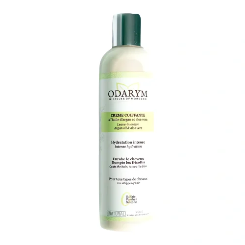 Crème Coiffante à l'huile d'argan & aloe vera - 250 ml - Odarym,Crème coiffante huile d'argan et aloe vera 250 ml Odarym soin naturel cheveux Crème coiffante à l'huile d'argan & aloe vera 250 ml Odarym soin coiffant naturel