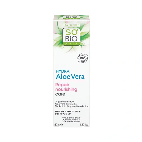 crème réparatrice nutritive hypoallergénique peaux sensibles réactives 50 ml so bio étic
