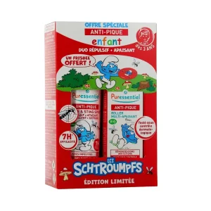 Duo répulsif plus apaisant enfant puressentiel, duo anti-insectes enfant
