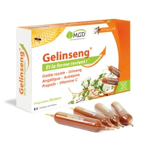 Gelinseng 20 ampoules MGD Nature complément alimentaire liquide naturel