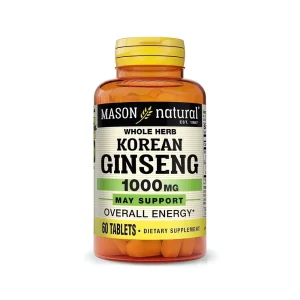 ginseng coréen 1000 mg 60 comprimés Mason Natural