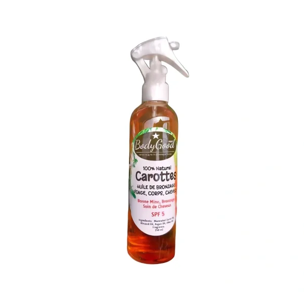 huile de bronzage carotte BodyGood 250ml