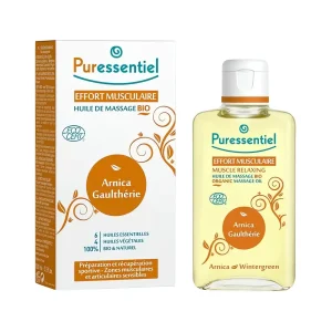 Huile de massage bio effort musculaire 100 ml puressentiel, huile massage bio