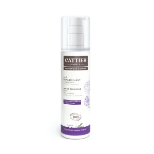 Lait démaquillant visage et yeux bio 75ml Cattier – nettoyage doux hydratant