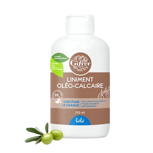 Liniment oléo-calcaire bio Gifrer 250 ml, soin quotidien