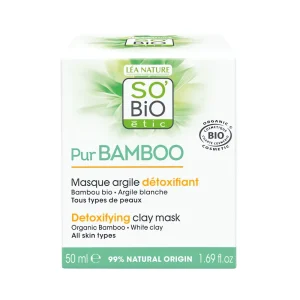 masque detox argile detoxifiant tous types de peaux bamboo 50 ml so bio étic