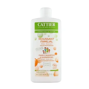 Moussant familial bio sans sulfate 500ml Cattier – nettoyant doux pour toute la famille