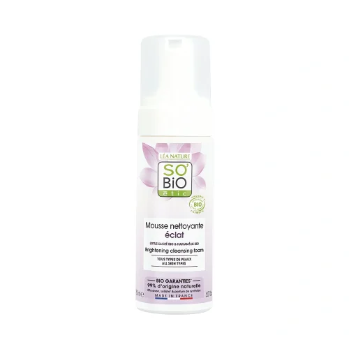 mousse nettoyante fleur de lotus 150 ml so bio étic