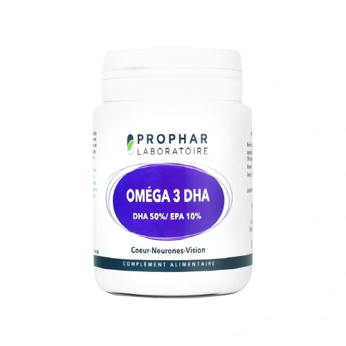 oméga dha 50/10 – 100 gélules Prophar | complément alimentaire pour fonctions cérébrales et visuelles