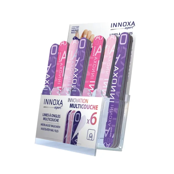 Présentoire limes à ongles multicouche pelable 48 17.8x0.5 cm Innoxa accessoire soin naturel