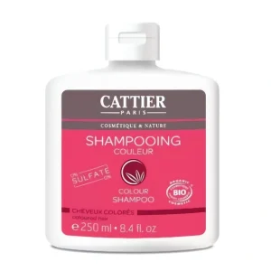 Shampooing cheveux colorés bio 250ml Cattier – protection et éclat couleur