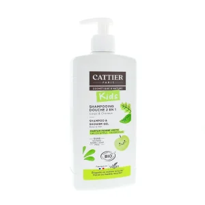 shampooing douche 2 en 1 kids pomme verte 1 l Cattier
