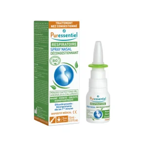 Spray nasal décongestionnant allergies 15 ml puressentiel, spray nez naturel