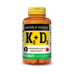 vitamine K2 D3 100 µg 100 comprimés Mason Natural