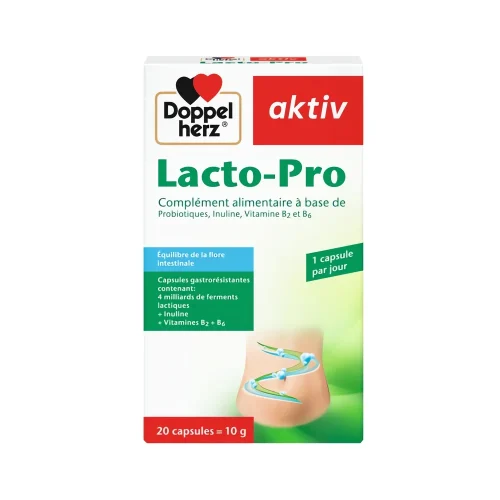 Aktiv Lacto-Pro 20 gél Doppelherz Boîte de 20 gélules Aktiv Lacto-Pro Doppelherz