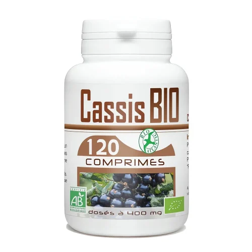 Cassis 400 mg 120 comprimés GPH complément alimentaire anti-inflammatoire cassis, 400 mg 120 comprimés GPH, complément alimentaire naturel, antioxydant et articulation