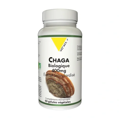 Chaga – 60 gélules – Vit’all+ Chaga en gélules, format pratique de 60 – Vit’all+