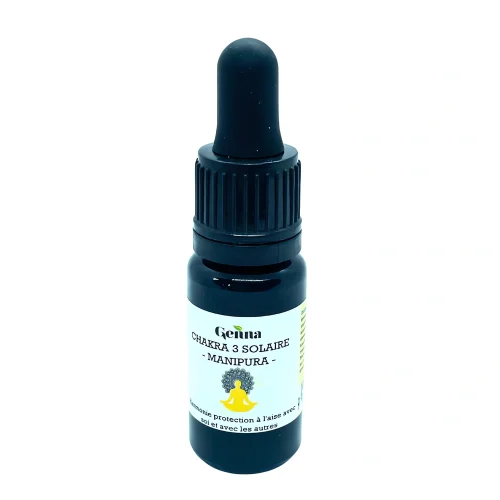 Chakra 3 Solaire 10 ml - Genna Chakra 3 Solaire 10 ml Genna flacon huile essentielle, soin énergétique naturel
