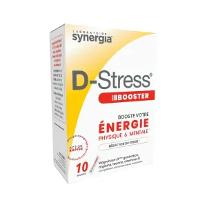 D-Stress Booster 10 sticks Synergia,complément bio booster énergie