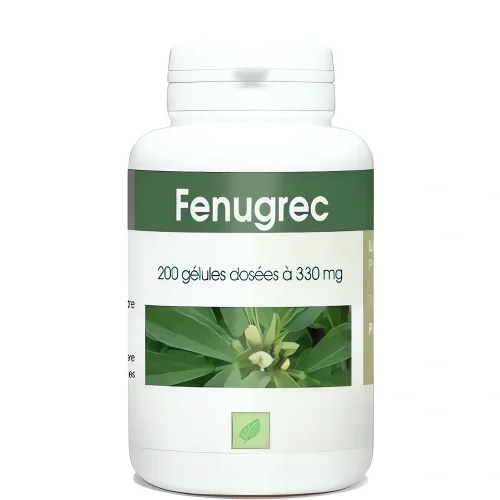 Fenugrec GPH – Complément alimentaire à base de graines – 200 gélules fenugrec 330 mg 200 gélules GPH complément alimentaire tonique