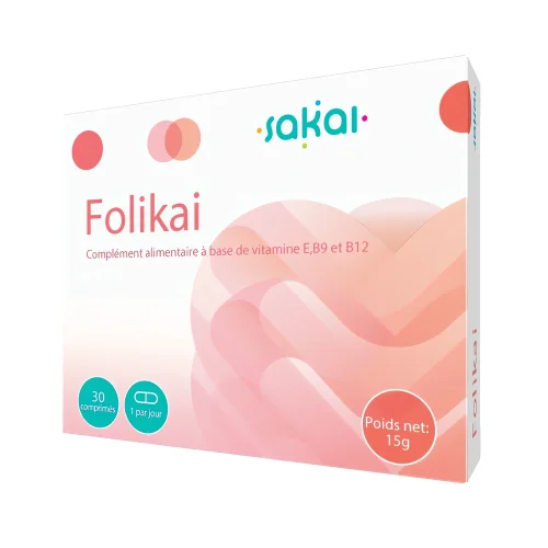 Folikai 30 comprimés Synergia,complément alimentaire bio santé féminine
