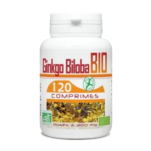 ginkgo, 400 mg 120 comprimés GPH, complément alimentaire naturel, mémoire, concentration et circulation cérébrale