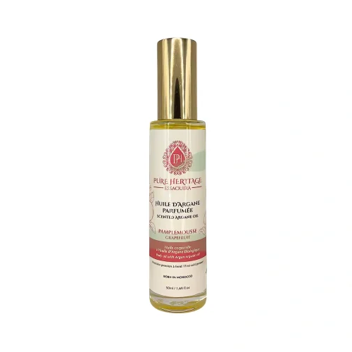 Huile argane pamplemousse – 50 ml – Pure Heritage Essaouira, huile aux notes fraîches