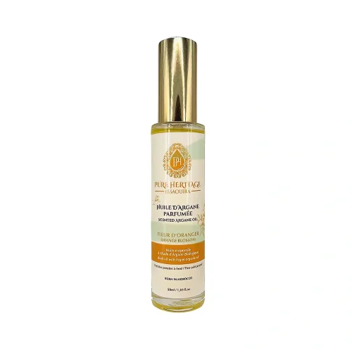 Huile argane fleur oranger – 50 ml – Pure Heritage Essaouira, huile parfumée pour soin